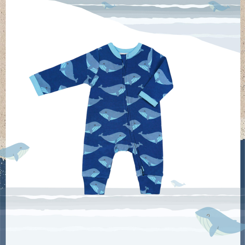 Baby Lovett Sleep and Play Suit (A Whale of a Time) without Footies