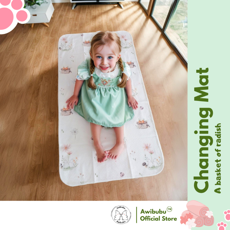 Awibubu Waterproof Baby Changing Mat 65*120cm (Random Design)