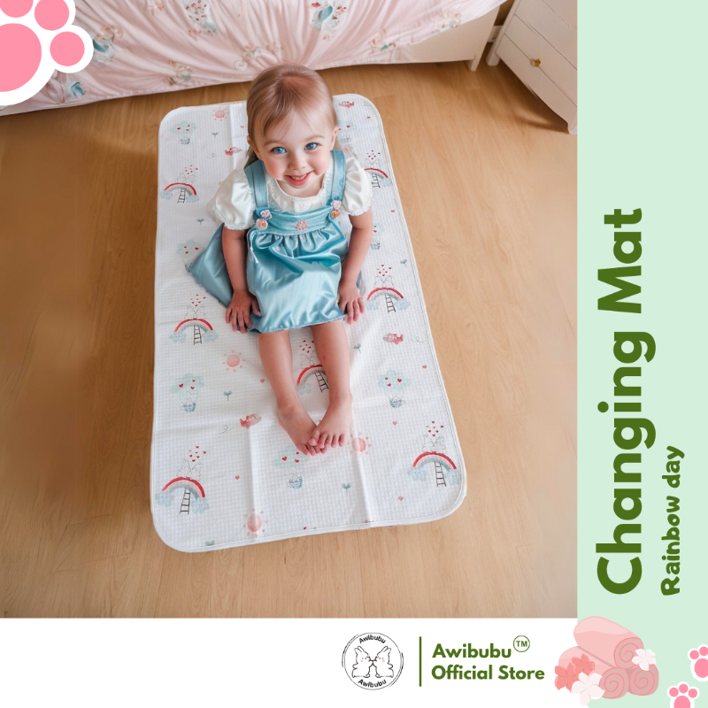 Awibubu Waterproof Baby Changing Mat 65*120cm (Random Design)