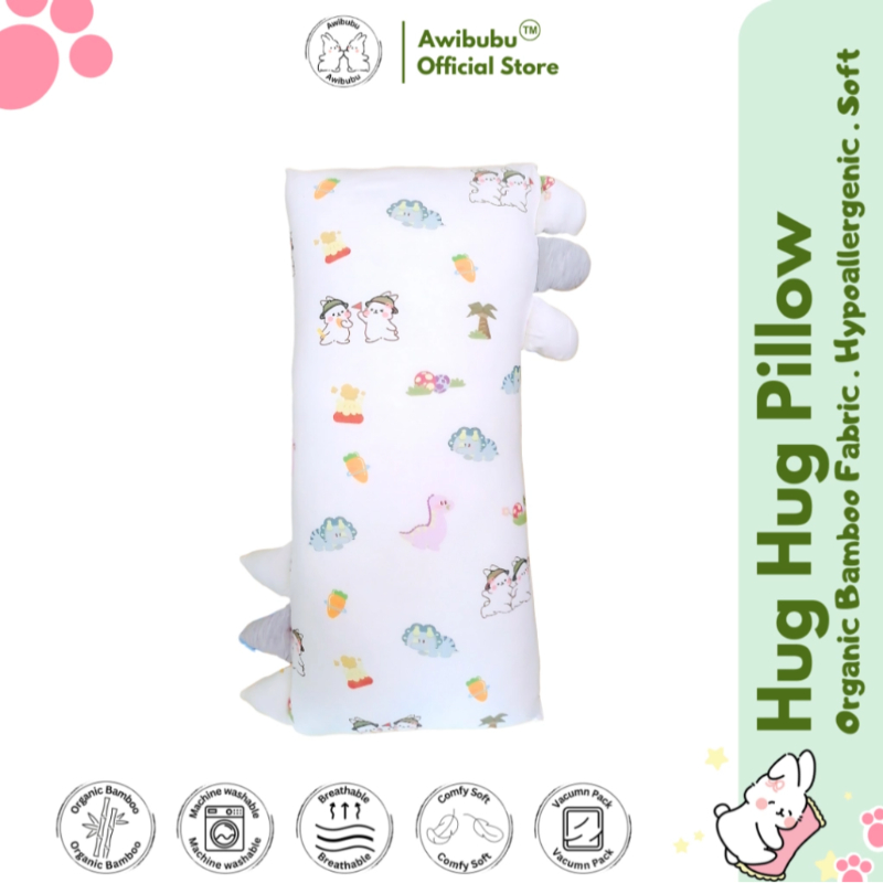 Awibubu Ultra Soft Bamboo Hugging Pillow (Random Design)