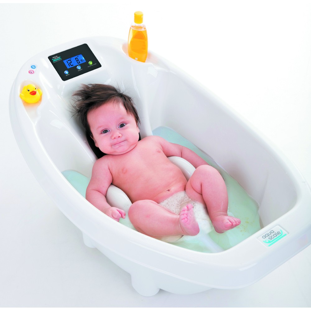 Baby Patent AquaScale 3-in-1 Digital Baby Bath Tub + Yookidoo Submarine Spray Whale Bundle