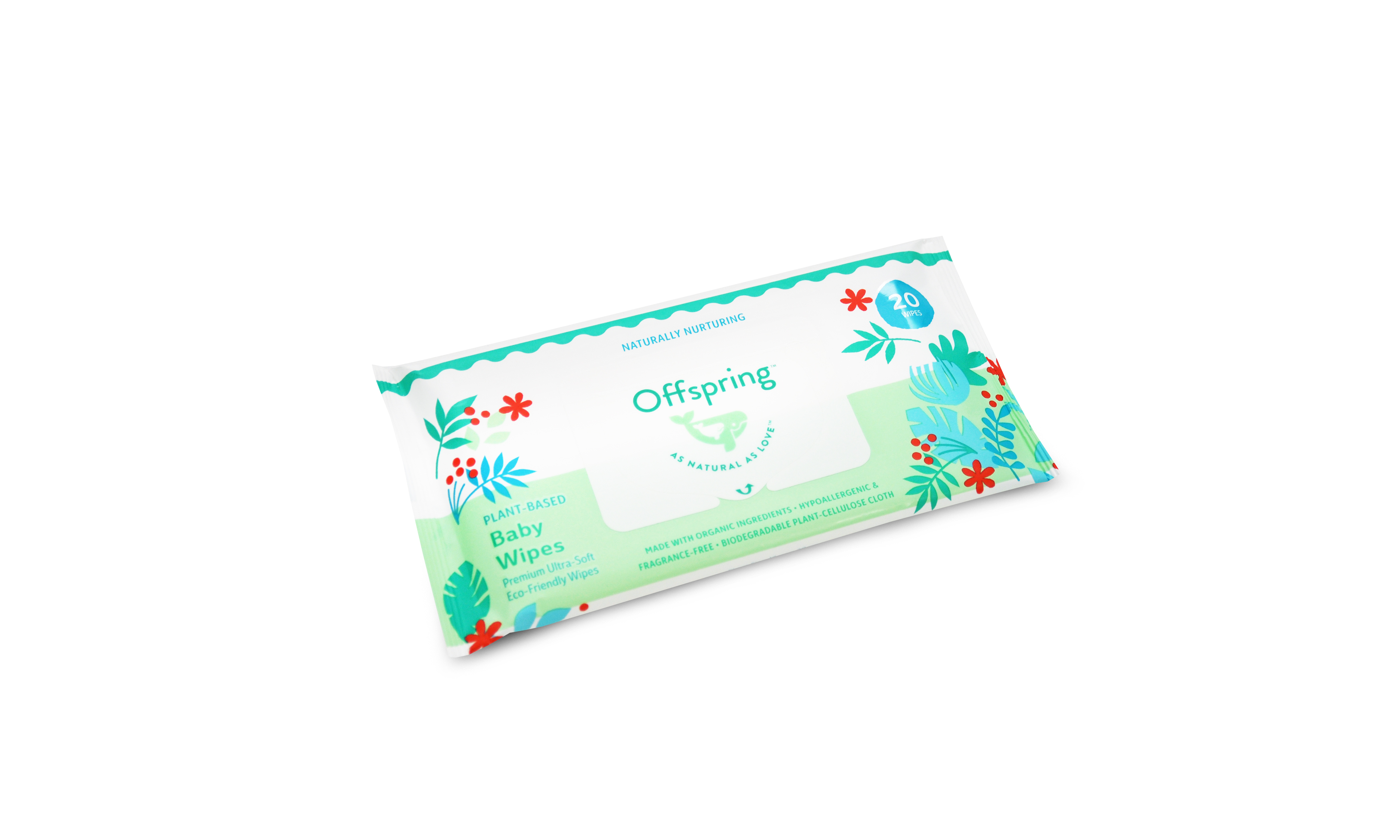 Offspring Plant-Based Baby Wipes 20ct