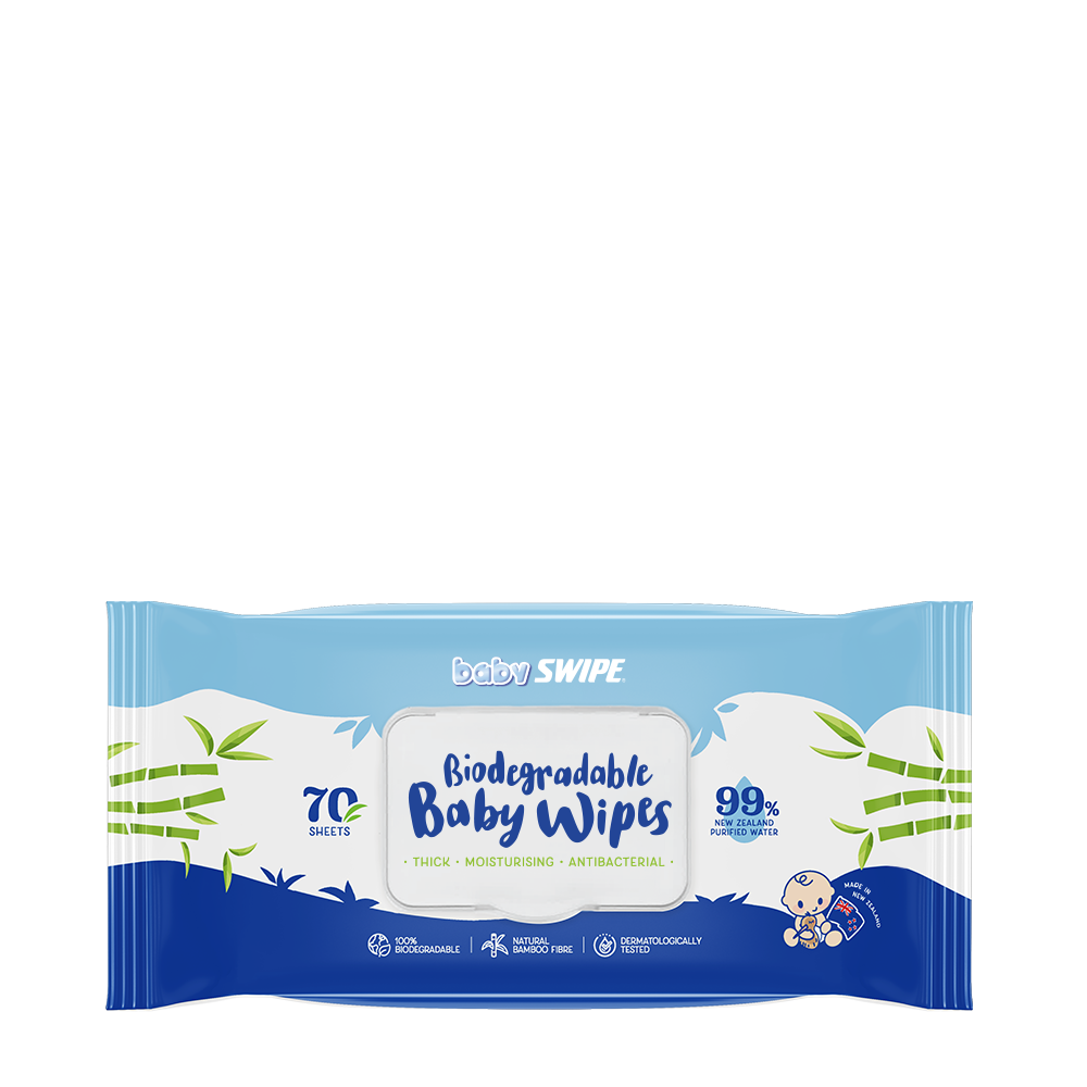 babySWIPE BioDegradable Organic Bamboo Wet Wipes 70s (NZ)