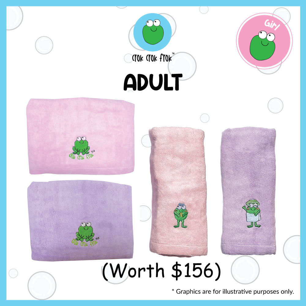 Crok Crok Frok Towel Adult Value Pack - Delivery After 4 May*