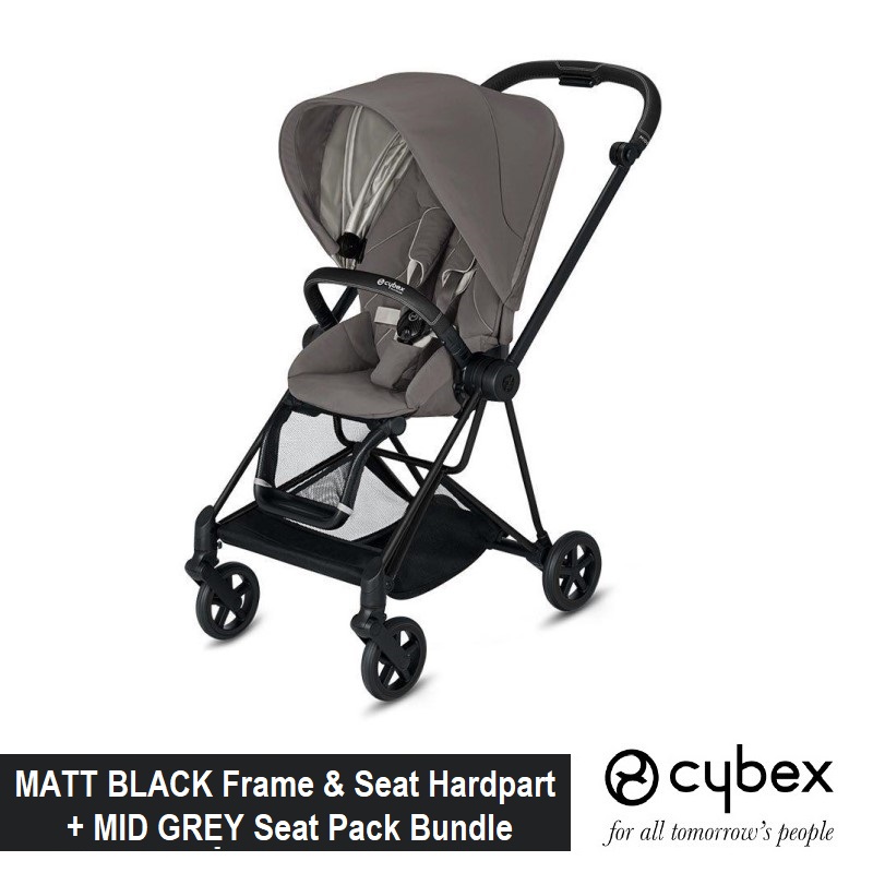 Cybex Mios (MATT BLACK) Frame & Seat Hardpart + Seat Pack (Asst Colors) Bundle