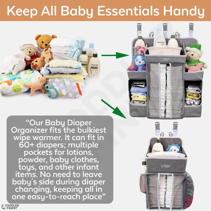 ToddlerFinest Baby Hanging Crib Organizer (Large)