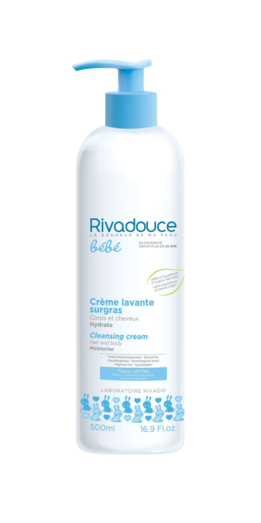 RIVADOUCE BEBE Creme Lavante (Cleansing Cream) - 500ml