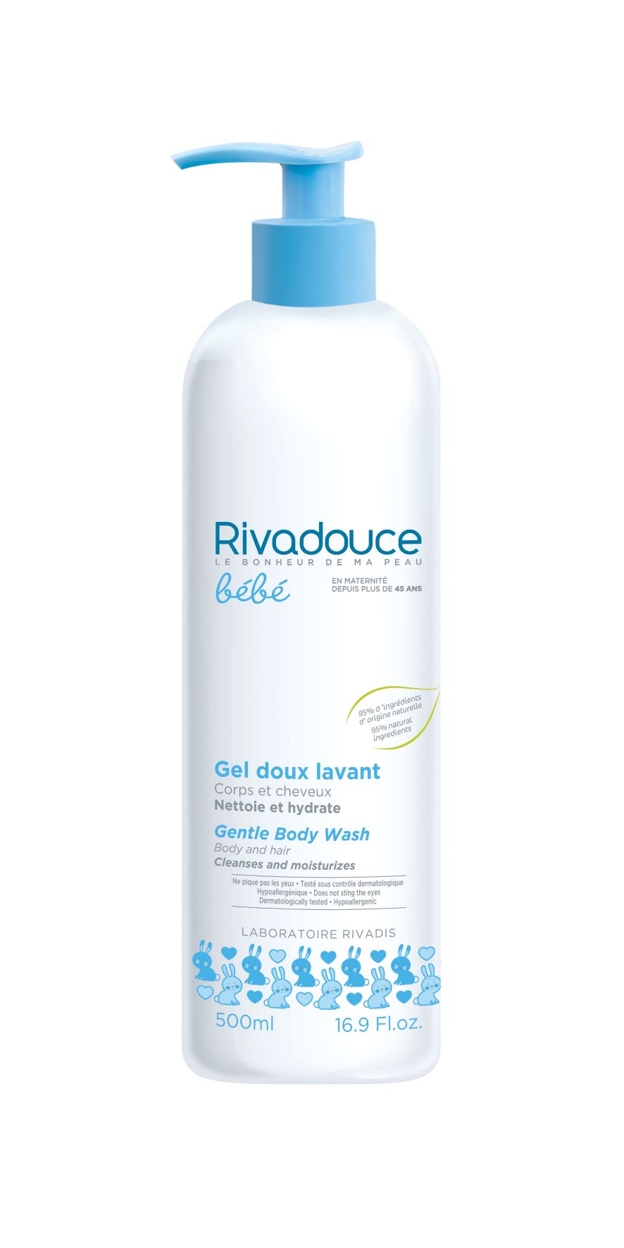 RIVADOUCE BEBE Gel Doux Lavant (Gentle Body Wash) - 500ml