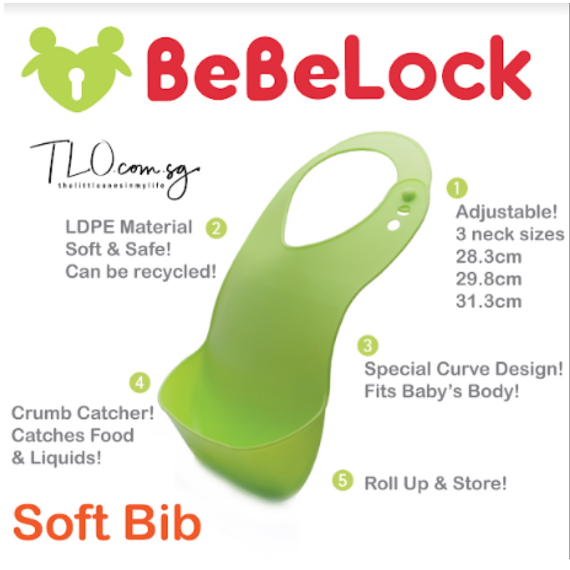 BeBeLock Soft Reusable Easy Wash Bibs