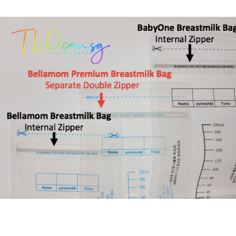 Bellamom Premium Breast Milk Storage Bags (40pc x 5boxes)