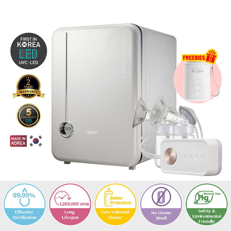 Bundle Deal: Haenim 4G+ Classic UV Steriliser + (White Gold) Haenim NexusFit 7V+ Breast Pump