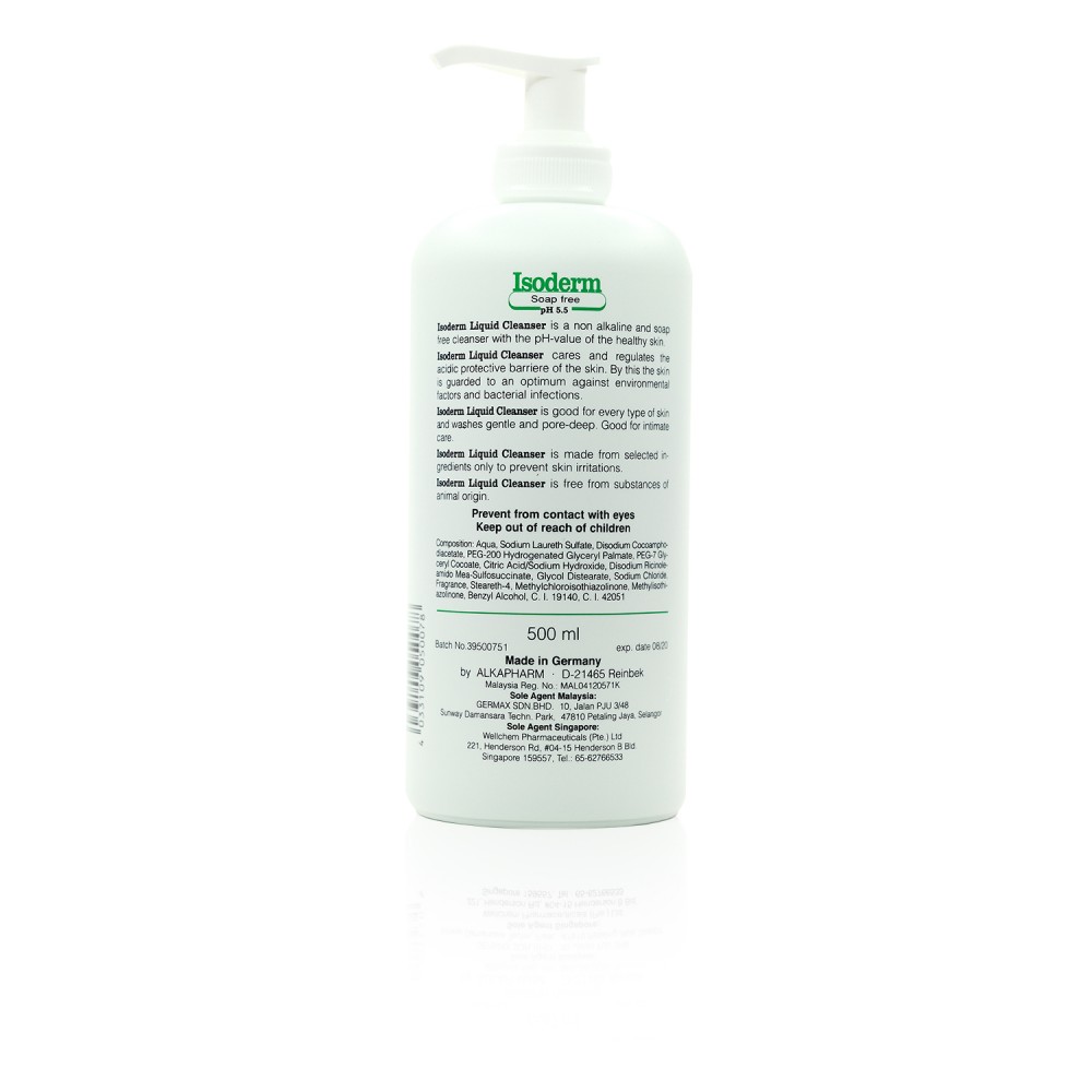 Isoderm Liquid Soap-Free Cleanser With Pump 500ml Bundle of 2