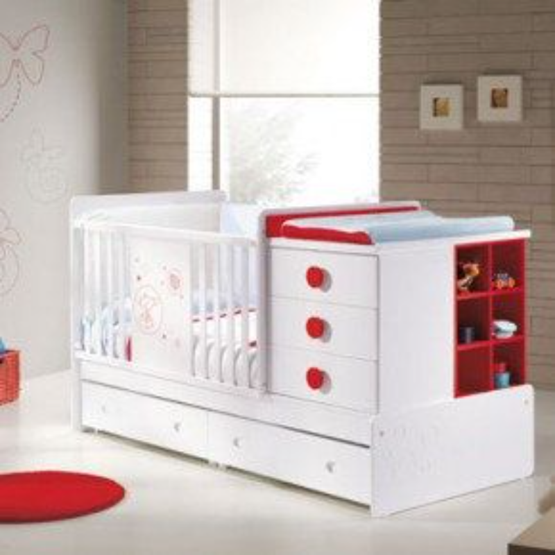baby-fair CONVER CHISS (WHITE/RED) with Free 3