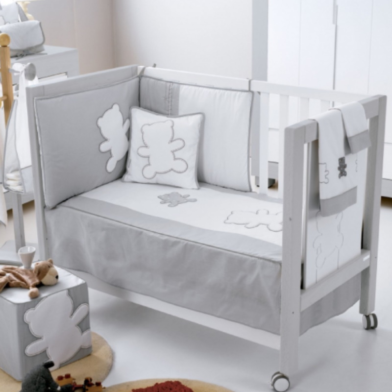 Micuna Neus Baby Cot with Patented Relax System (Grey) + 4 Inch Anti Dust Mite foam Mattress (Unique Double Locking Mechanism for Extra Safety) (Made in SPAIN)