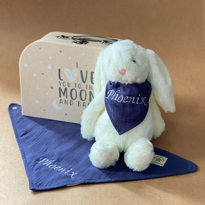 Mimi et Lulu EXCLUSIVE Hamper, Oh Cutie White Bunny Box (with Personalisation)