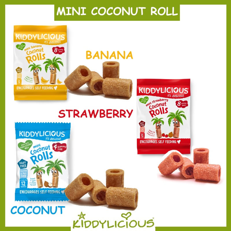 Kiddylicious Baby Snacks (Mini Coconut Roll) x 5 Packets