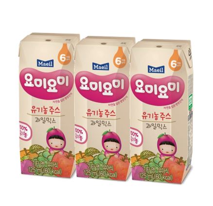 Maeil Yummy Yummy Organic Juice TRIPLE PACK CLEARANCE DEAL + 1 FREE PACK (**EXPIRY WITHIN THE NEXT 1-2 MONTHS**)
