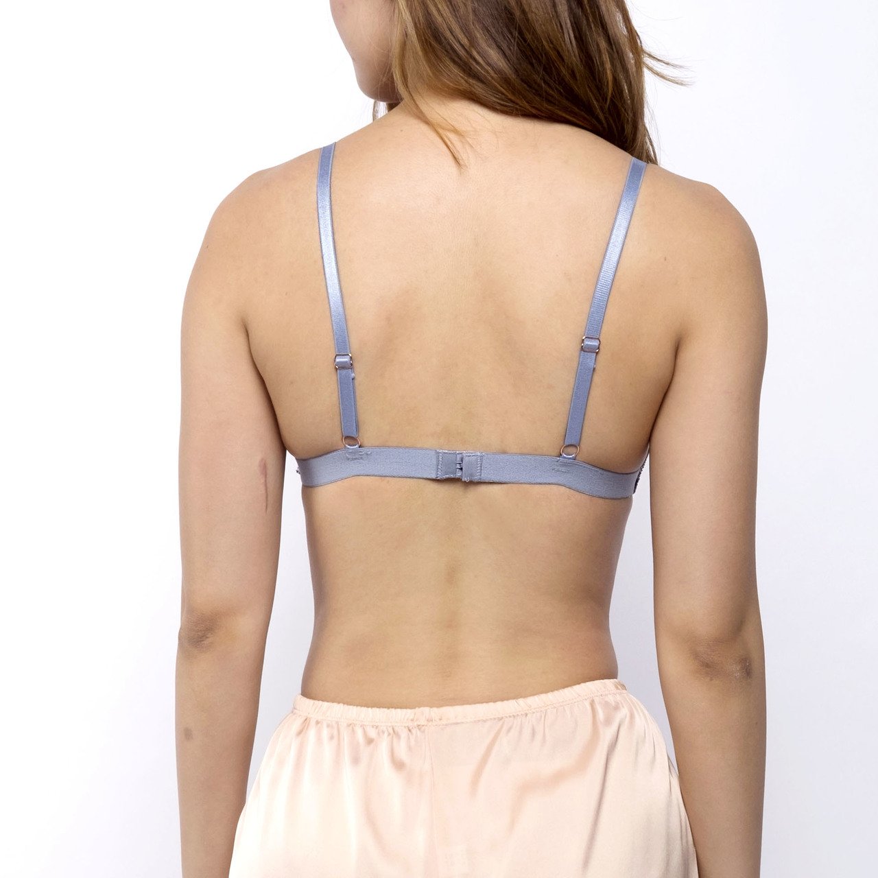 Our Bralette Club The OBClassic Strappy Unpadded Bralette in Blue