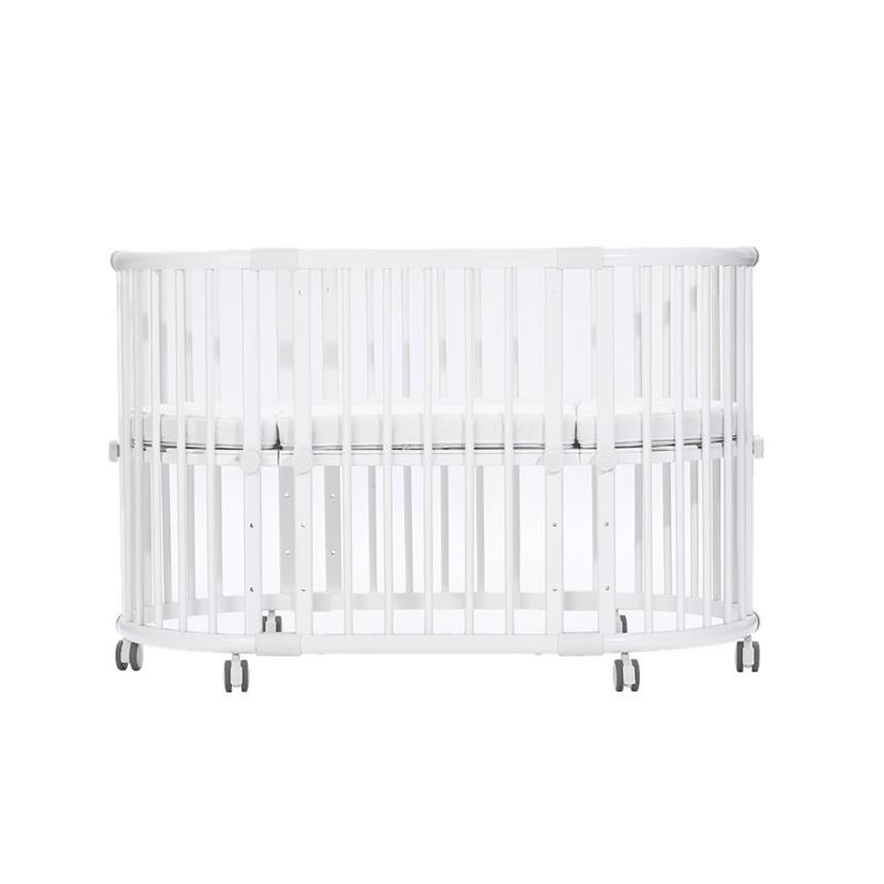 Beblum Sam Crib Bundle (White) with FREE Mattress, Bedding Set, Delivery & Assembly valued at $667