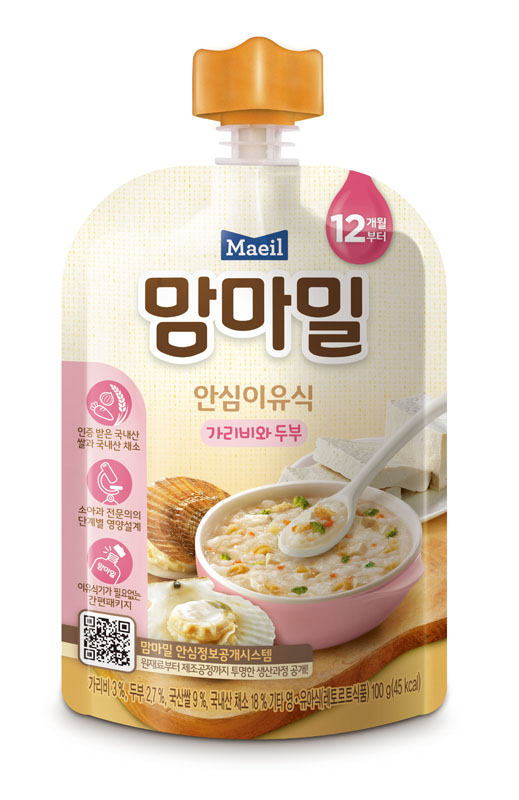 Mama Meal Porridge 12 Mths (Scallop And Tofu) Maeil TRIPLE PACK DEAL 