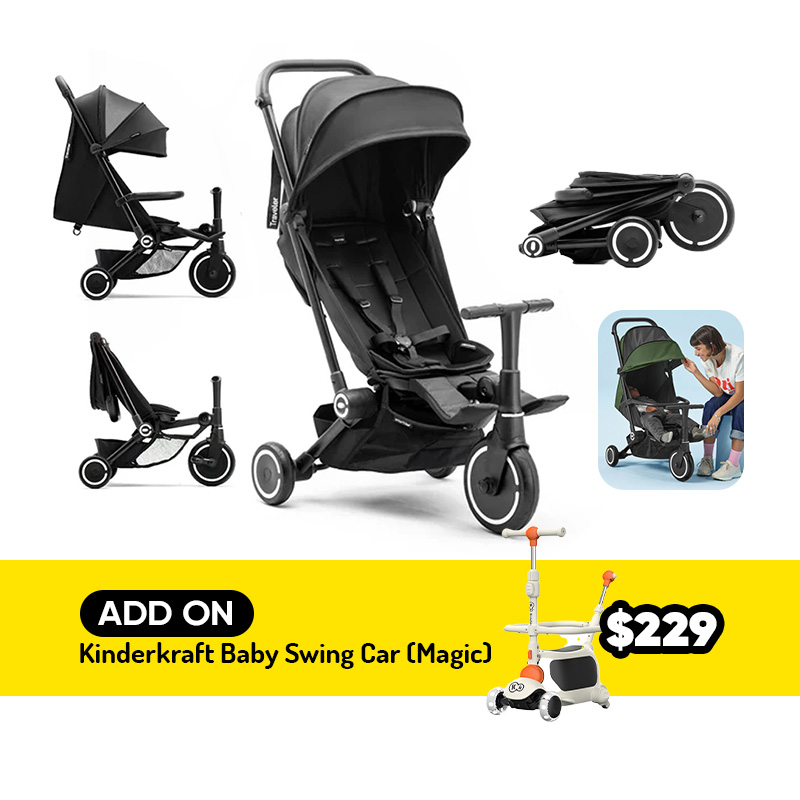 [NEW LAUNCH] smarTrike Traveler 4 In 1 Convertible Stroller + Add On Option