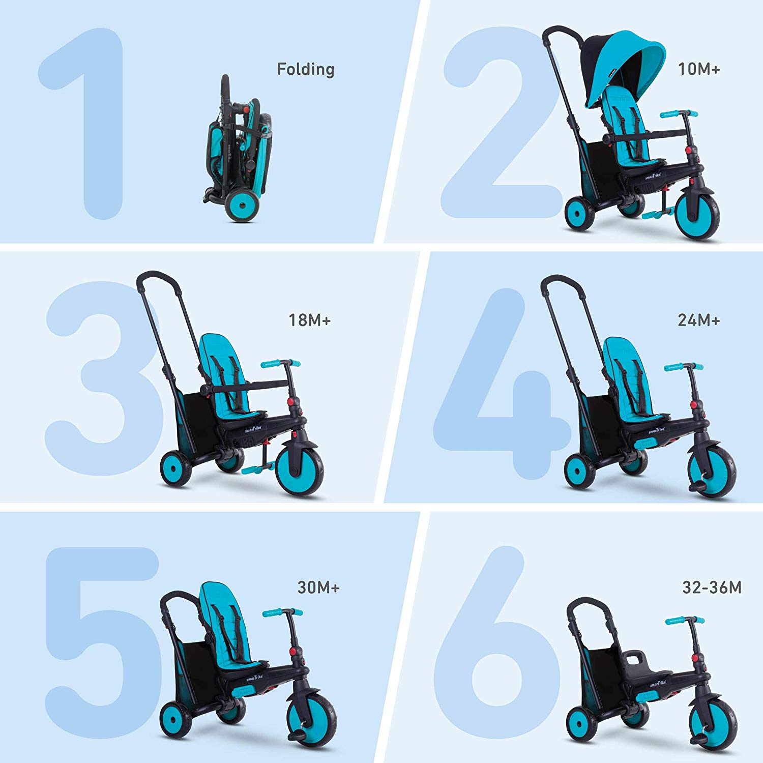 smartrike 300 comfort 6 in 1 folding trike