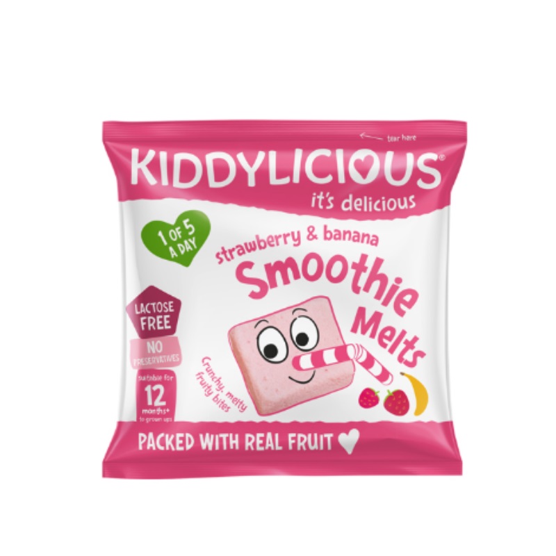 Kiddylicious Case Deal - Strawberry Banana Smoothie Melts (18 pkt in a CASE)