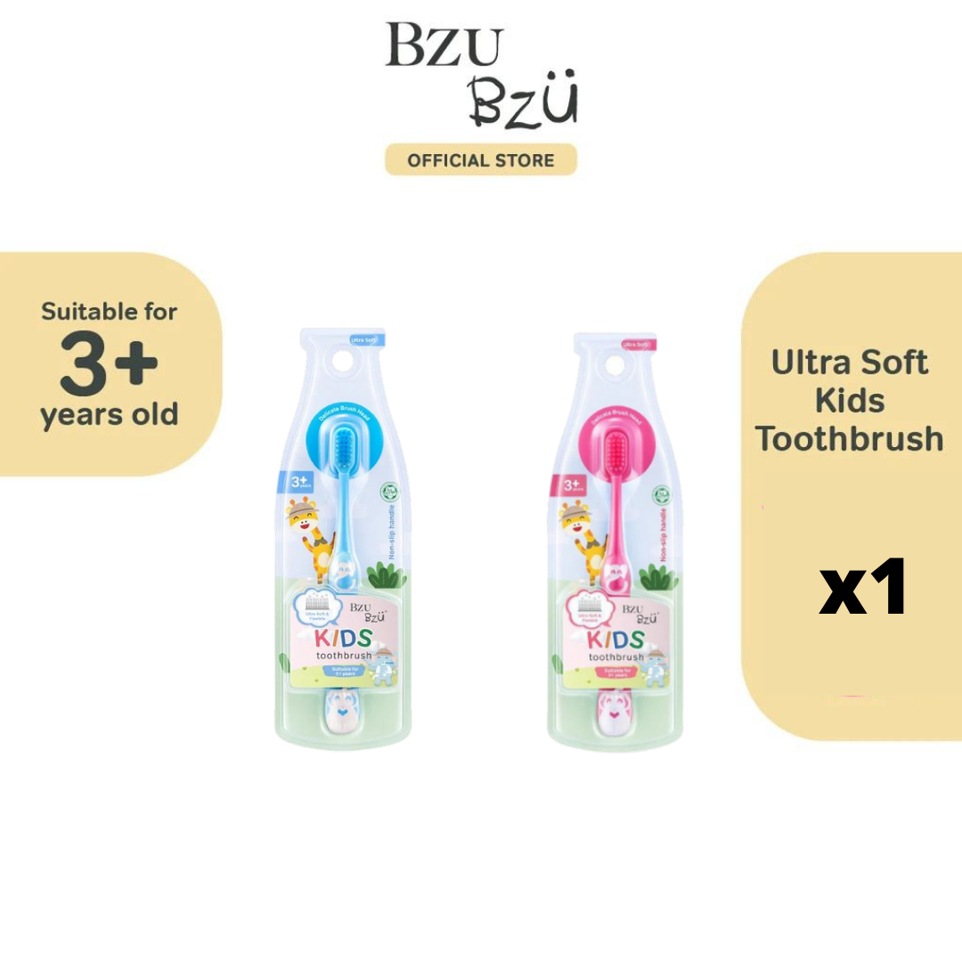 Bzu Bzu Kids Toothbrush - Pink / Blue