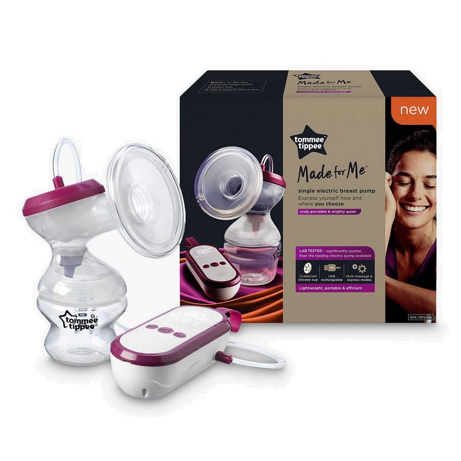 Tommee Tippee Made for me Single Electrical Breastpump + FREE Express & Go Breastmilk Management Starter Kit Small & Closer to Nature Disposable Breast Pads 36pcs (worth $81.90)!
