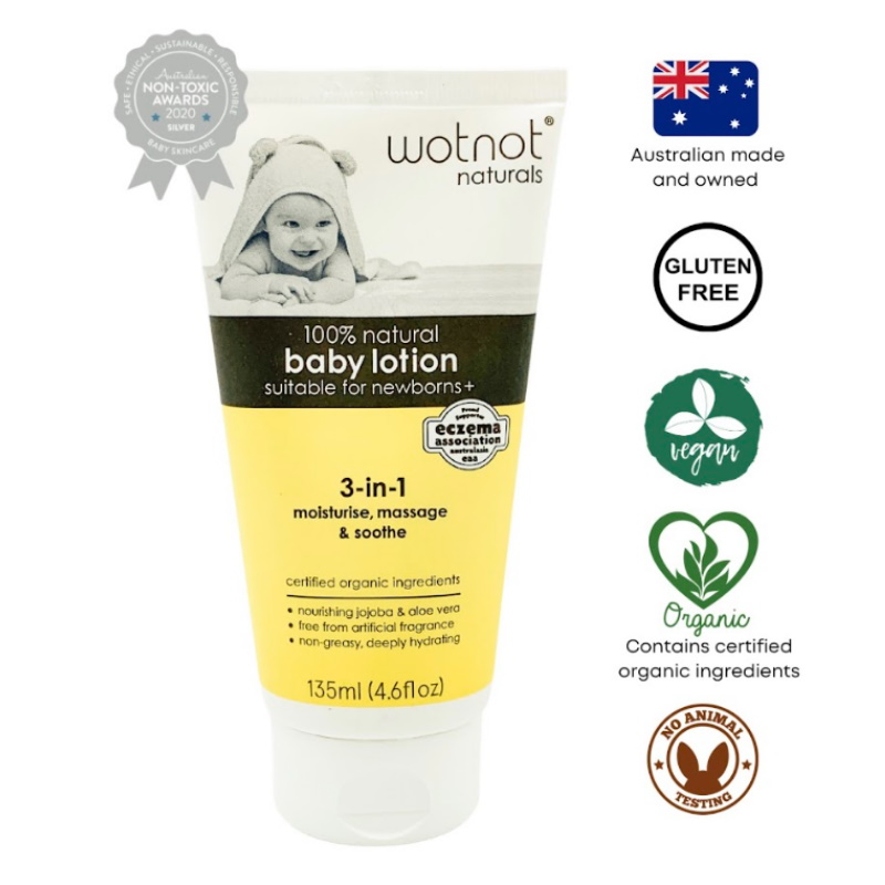WotNot Naturals 100% Natural Baby Lotion 135ml (Expiry Date: April 2024)