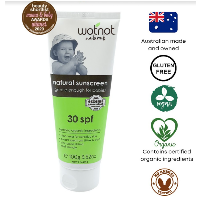 WotNot Naturals 30 SPF Natural Baby Sunscreen 100g